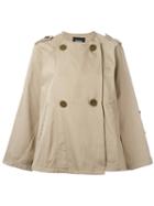 Zucca Double Breasted Jacket, Women's, Nude/neutrals, Polyester