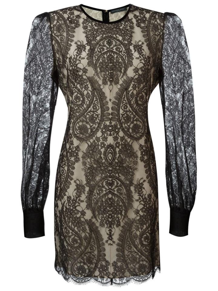 Alexander Mcqueen Lace Dress, Women's, Size: 48, Black, Cotton/polyamide/silk