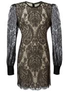 Alexander Mcqueen Lace Dress, Women's, Size: 48, Black, Cotton/polyamide/silk