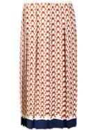 Gucci Heart Print Pleated Skirt - Multicolour