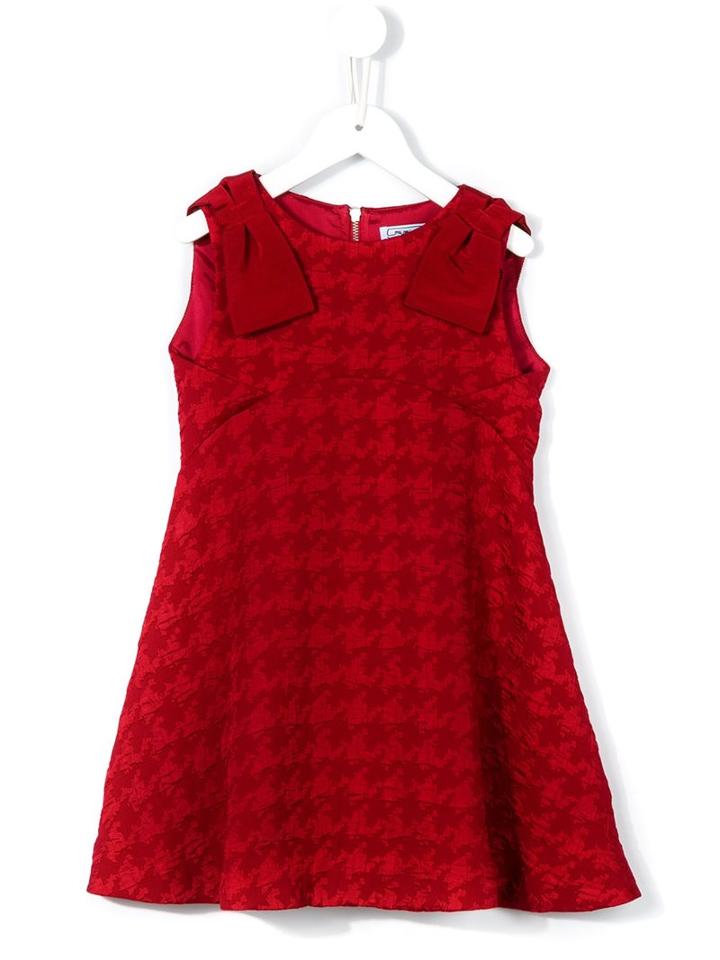 Mi Mi Sol Flared Houndstooth Dress, Toddler Girl's, Size: 2 Yrs, Red