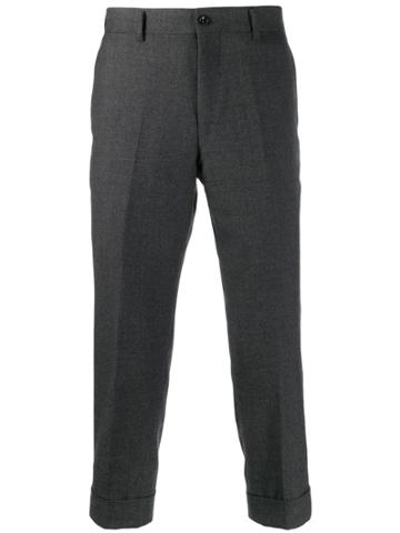 Comme Des Garçons Vintage Cropped Tailored Trousers - Grey