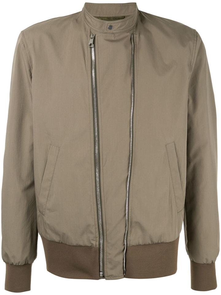 Neil Barrett Zip Detail Bomber Jacket - Brown