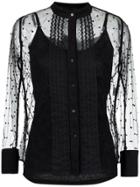 Andrea Bogosian Sheer Panels Shirt - Black