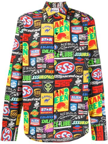 Sss World Corp Graphic Print Shirt - Black