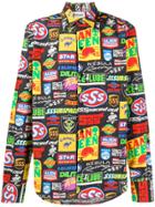 Sss World Corp Graphic Print Shirt - Black