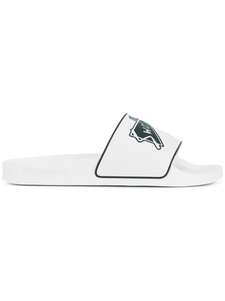 Mcq Alexander Mcqueen Swallow Slides - White