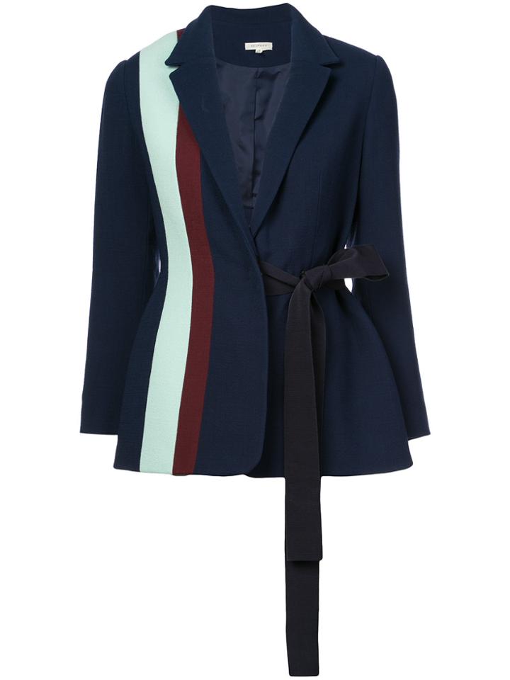 Delpozo Striped Tie-waist Blazer - Blue
