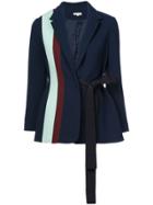 Delpozo Striped Tie-waist Blazer - Blue