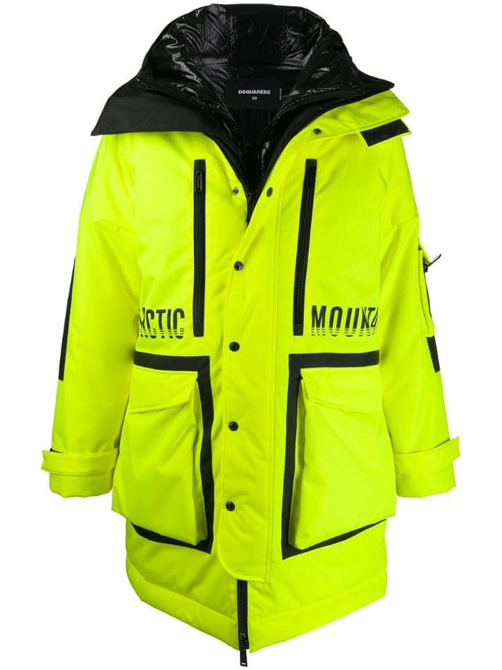 Dsquared2 Oversized Coat - Yellow