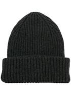 Roberto Collina Classic Knitted Beanie Hat - Grey