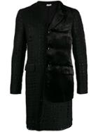 Comme Des Garçons Homme Plus Cut-out Detail Fitted Coat - Black