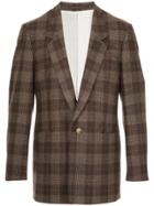 E. Tautz Plaid Fitted Blazer - Brown