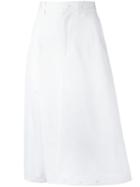 Y-3 Midi A-line Skirt, Women's, Size: Small, White, Cotton