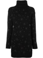 Valentino Embroidered Sweater Dress, Women's, Size: Medium, Black, Polyamide/cashmere/virgin Wool/metallic Fibre
