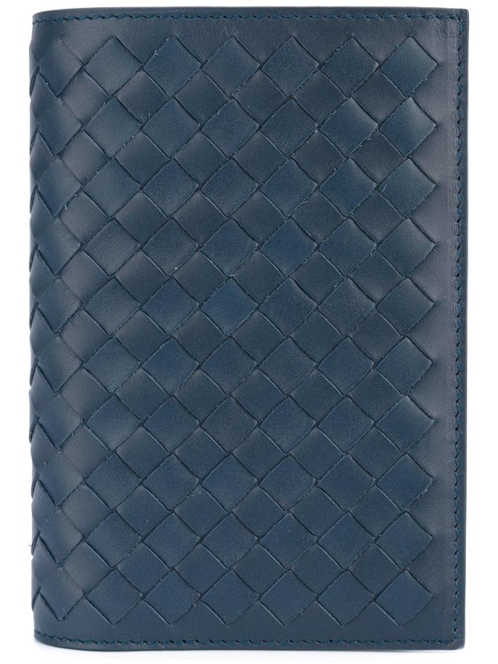 Bottega Veneta Woven Vertical Wallet - Blue