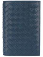 Bottega Veneta Woven Vertical Wallet - Blue