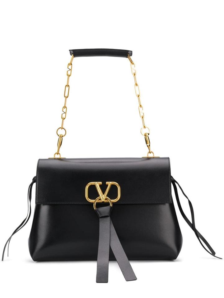 Valentino Valentino Garavani V-ring Shoulder Bag - Black