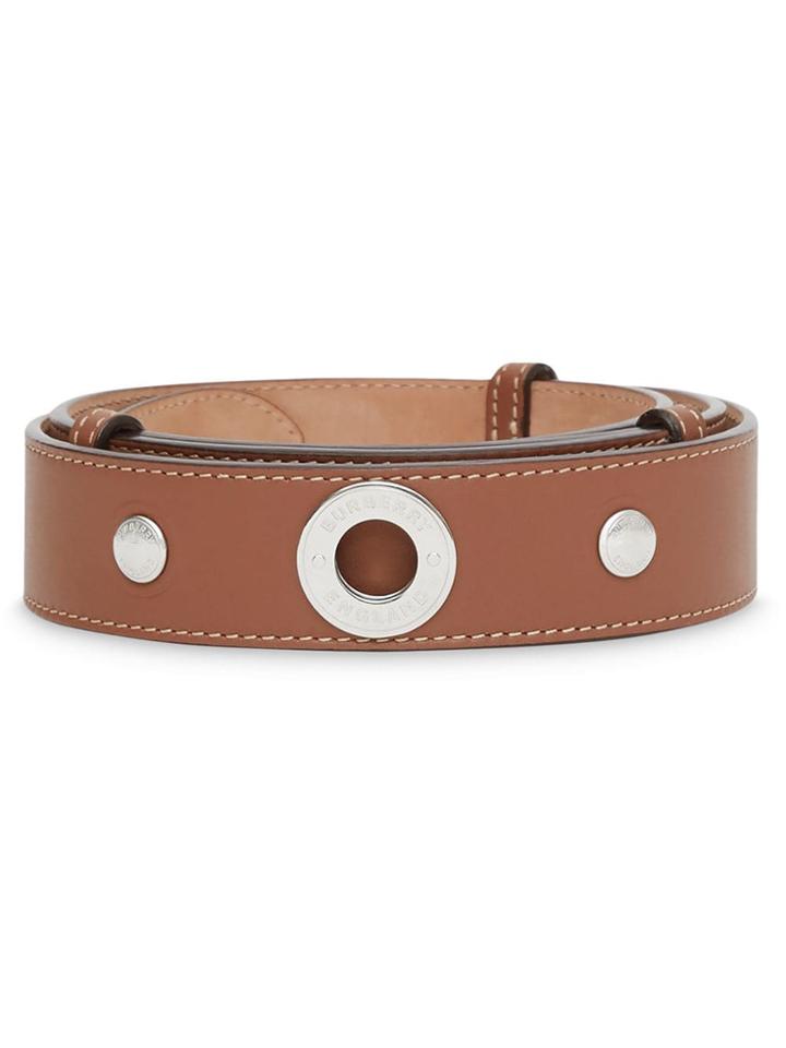 Burberry Triple Stud Leather Belt - Brown