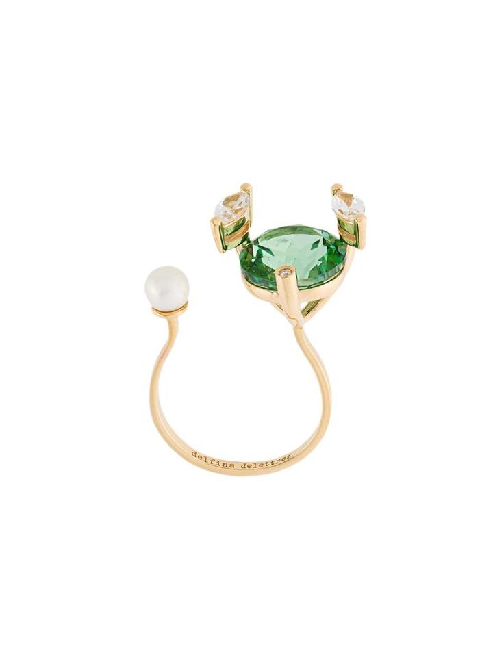 Delfina Delettrez 'magic Puppy' Diamond Ring, Women's, Size: 53, Green