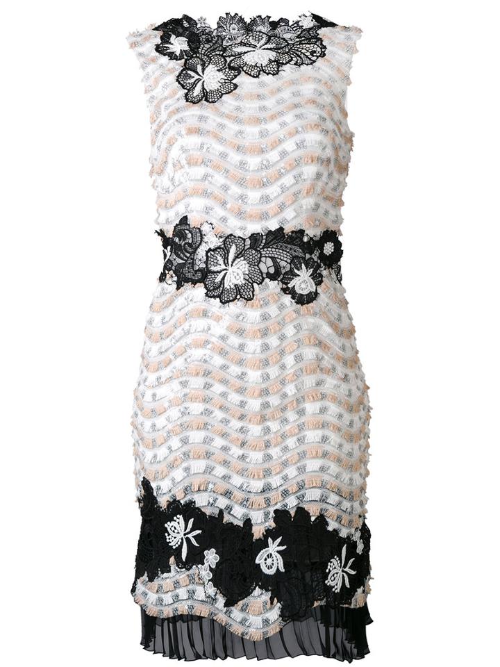 Talbot Runhof - Embellished Floral Shift Dress - Women - Polyamide/polyester - 34, White, Polyamide/polyester