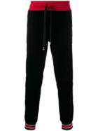 Dolce & Gabbana Velvet Track Pants - Black