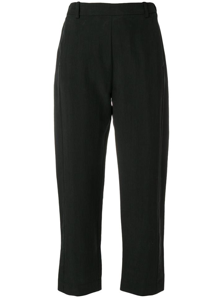 Ilaria Nistri Casual Cropped Trousers - Black
