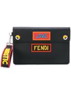 Fendi Love Fendi Flat Pouch - Black