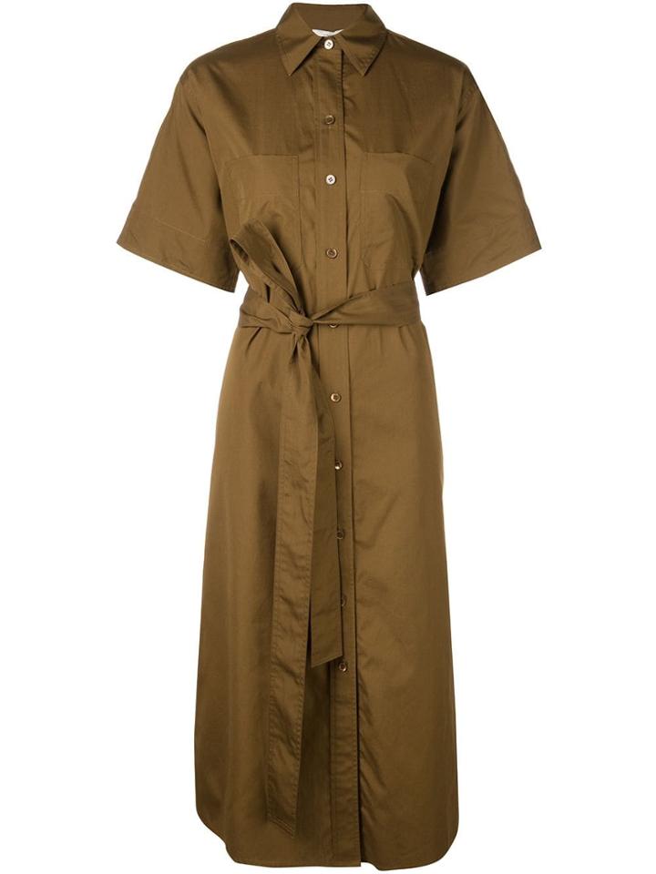 Vince Boxy Fit Shirt Dress - Green