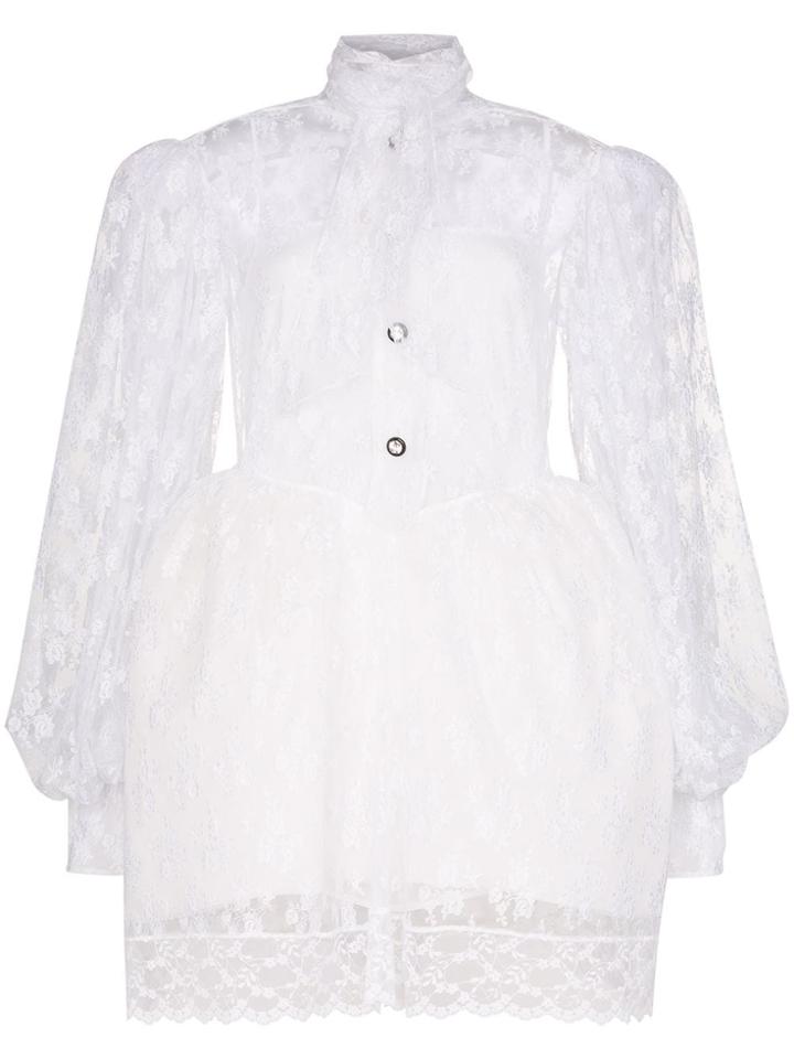 Christopher Kane C Kane Hn Ls Pf Slve Drs Min Bttn Frnt S - White