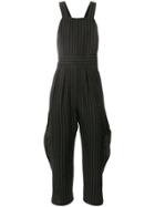 Tsumori Chisato Pinstripe Cropped Jumpsuit - Black