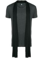 Unconditional Scarf Detail T-shirt - Grey