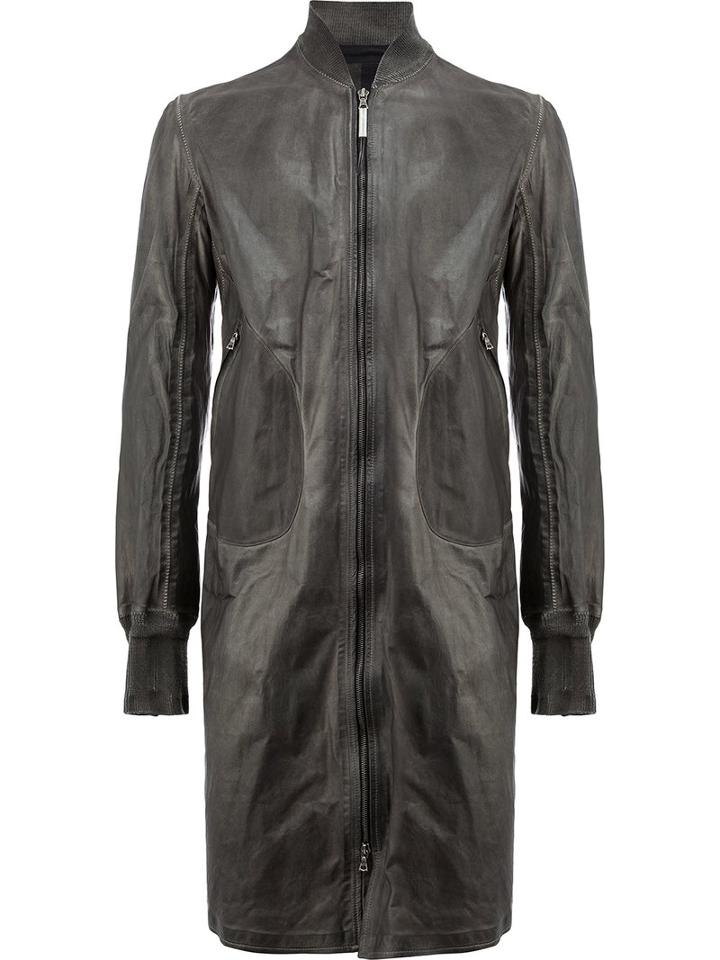 Isaac Sellam Experience - Zip Up Coat - Men - Calf Leather - Xl, Grey, Calf Leather