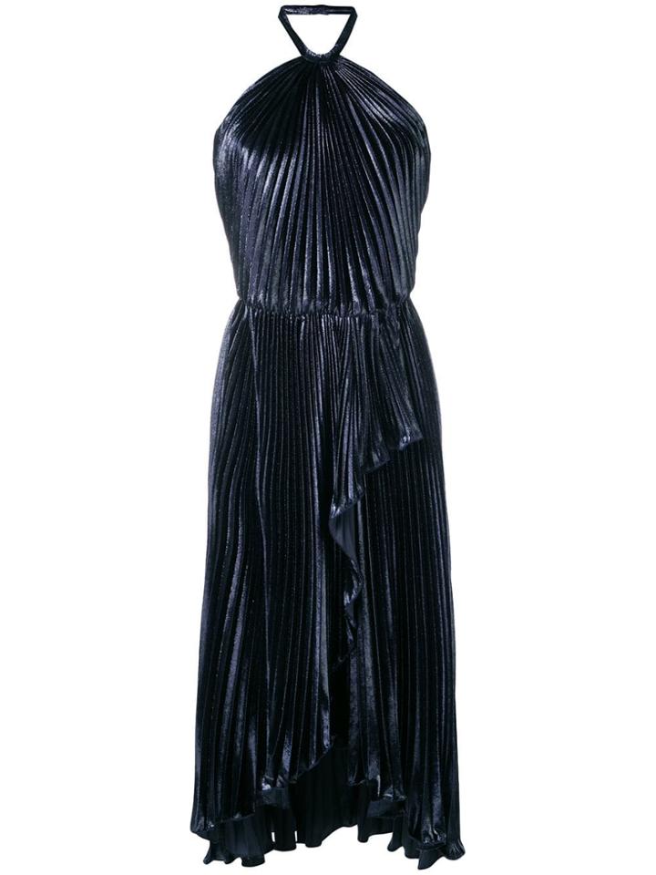 Philosophy Di Lorenzo Serafini Pleated Halter-neck Dress - Blue