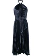 Philosophy Di Lorenzo Serafini Pleated Halter-neck Dress - Blue