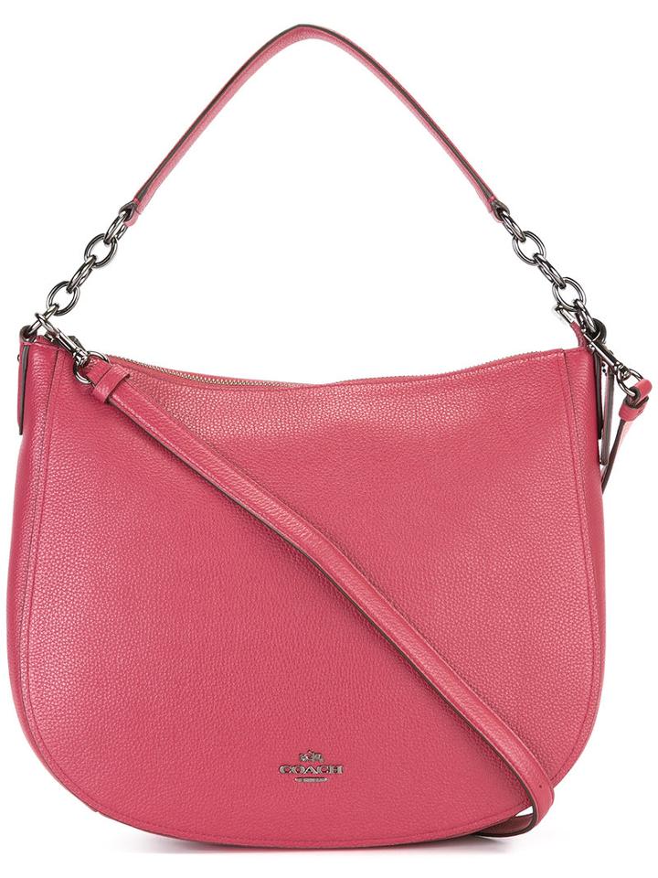 Coach - Adjustable Strap Tote - Women - Leather - One Size, Pink/purple, Leather
