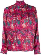 Roseanna Floral-print Blouse - Red
