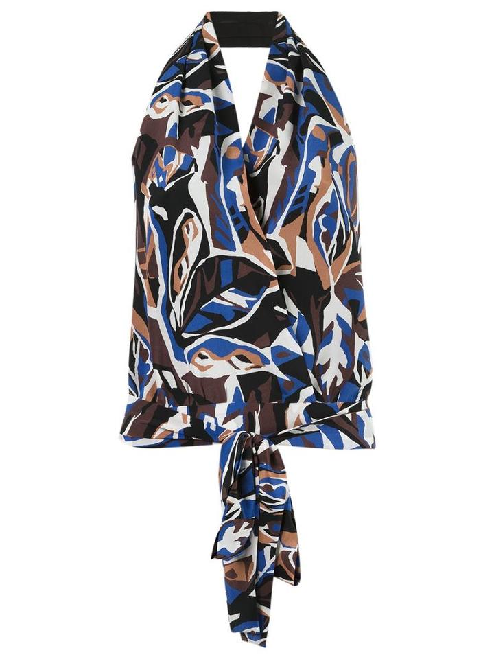 Andrea Marques Andrea Marques Topfteunica Jardim Azul Natural (vegetable)->cotton, Women's, Size: 38, Blue, Silk