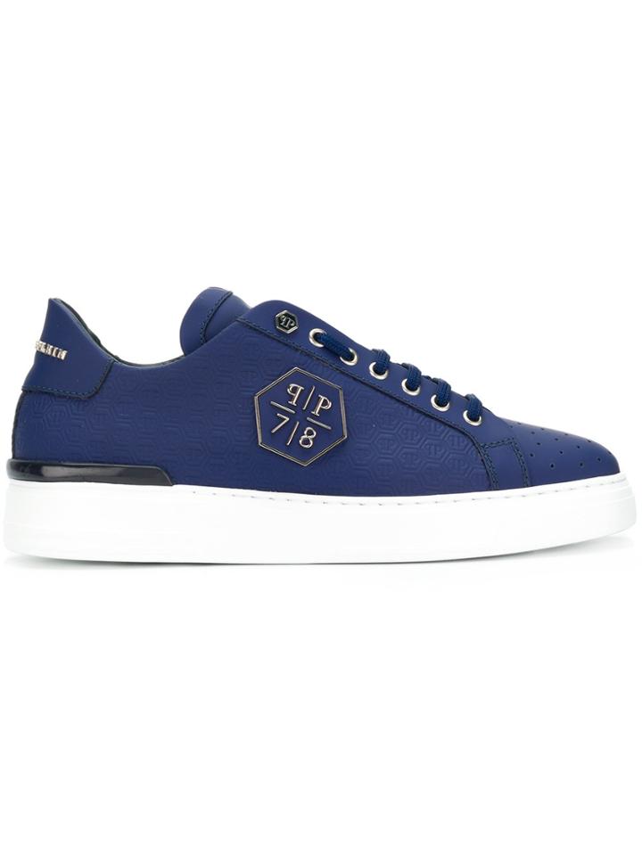 Philipp Plein Logo Plaque Sneakers - Blue