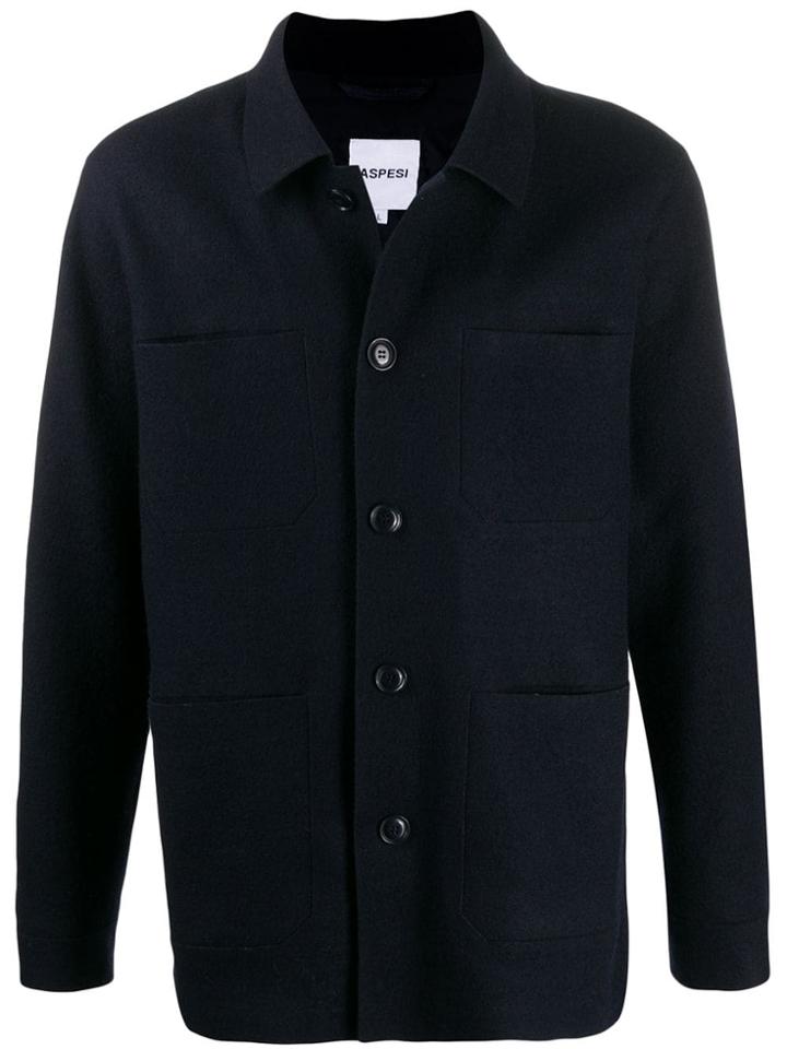 Aspesi Buttoned Lightweight Jacket - Blue