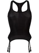 Maison Close 'bellevue' Tank Top Suspenders, Women's, Size: Small, Black, Spandex/elastane/modal