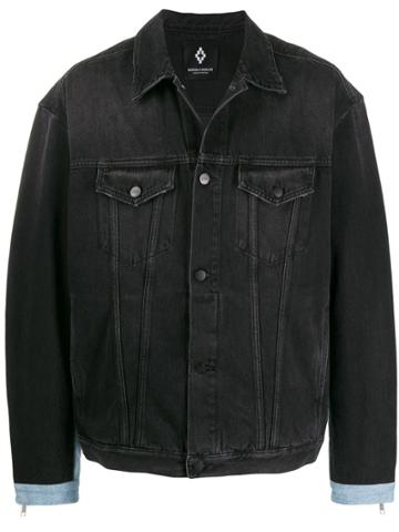 Marcelo Burlon County Of Milan Distressed Wash Jns Jacket Black White