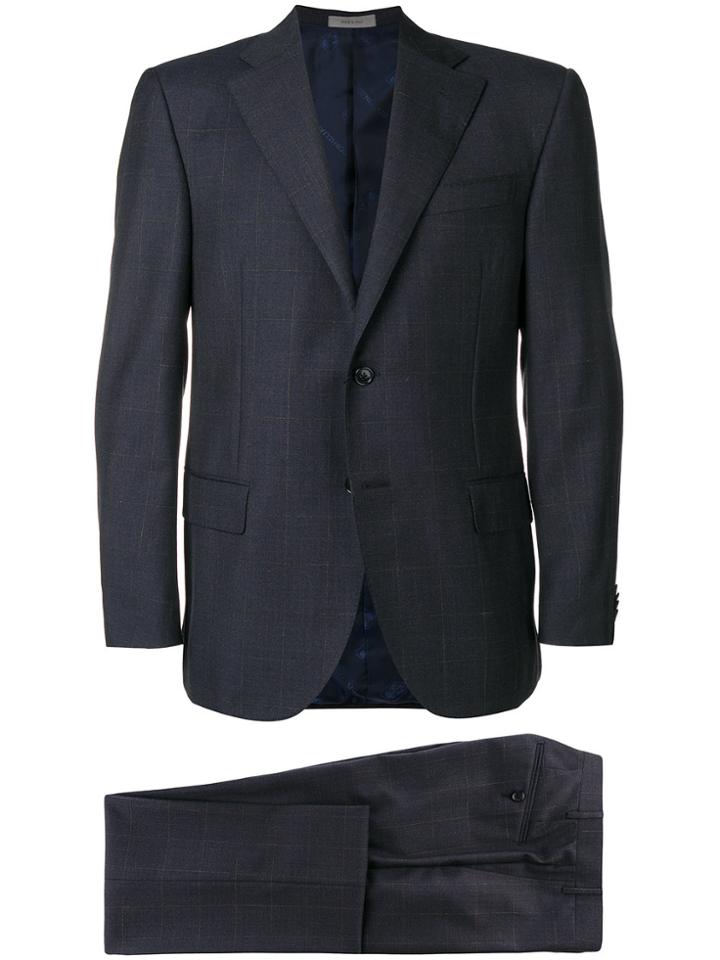 Corneliani Checked Two-piece Suit - Blue