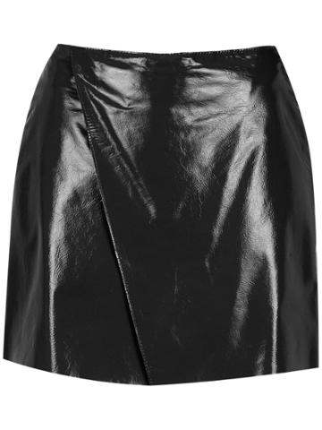 Nk Collection Leather Skirt - Black