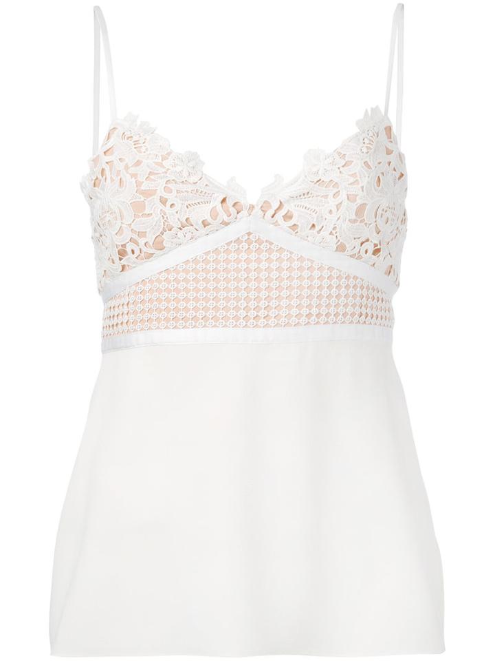 Theory - Melaena Lace Top - Women - Silk/cotton/polyester/triacetate - 6, White, Silk/cotton/polyester/triacetate