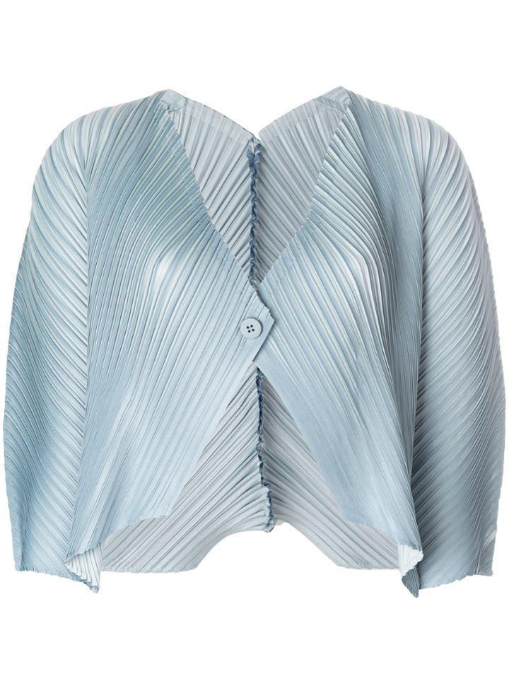 Issey Miyake Pleated Bolero - Blue