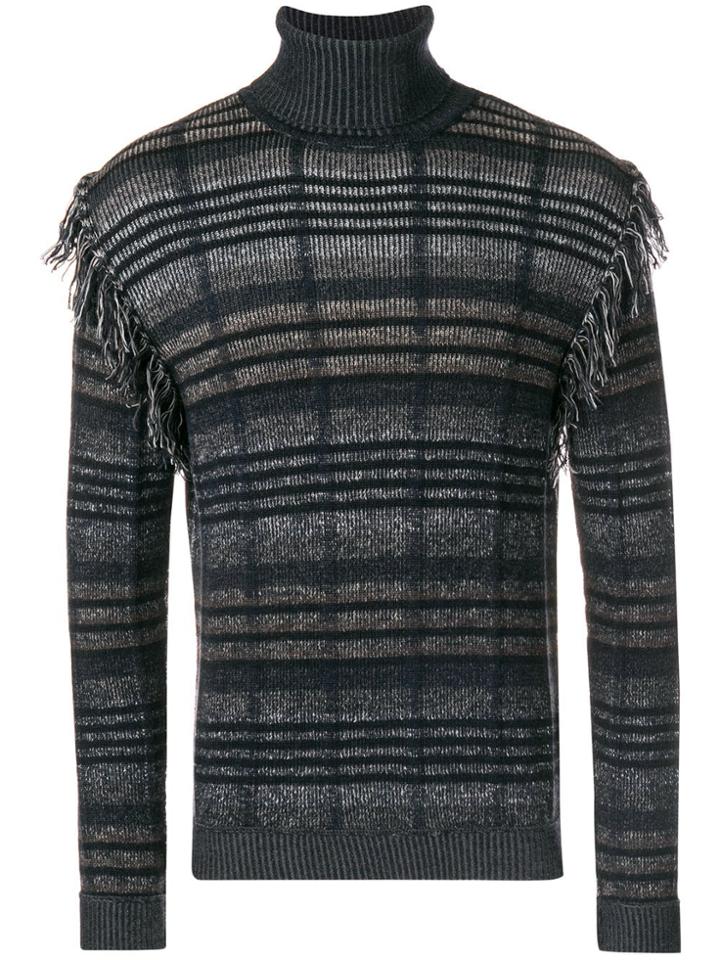 Maison Flaneur Turtle Neck Knit Sweater - Blue