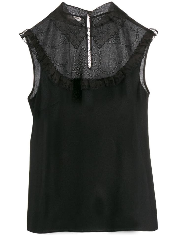 Miu Miu Ruched Blouse - Black