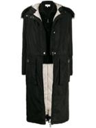 Patrizia Pepe Long Double-layered Parka - Black