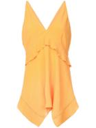 Derek Lam 10 Crosby Cami With Ruffle Detail - Yellow & Orange